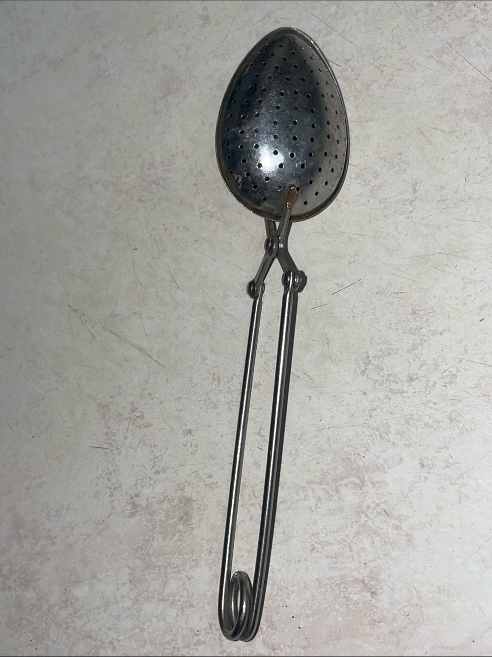 Vintage Japan Metal Spring Tea Strainer Spoon Infuser Loose Leaf Tea Tongs